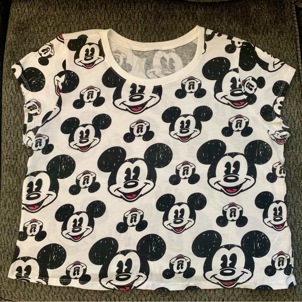 Ladies Disney Mickey Mouse Crop Top Size L